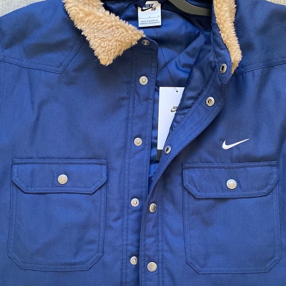 New!🍁Nike SB Men’s Flannel Midnight Navy Jacket - Picture 12 of 16